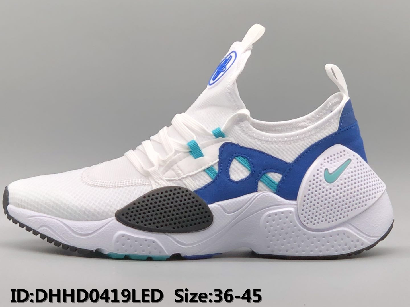 2019 Women Nike Air Huarache VII White Blue Black Shoes
